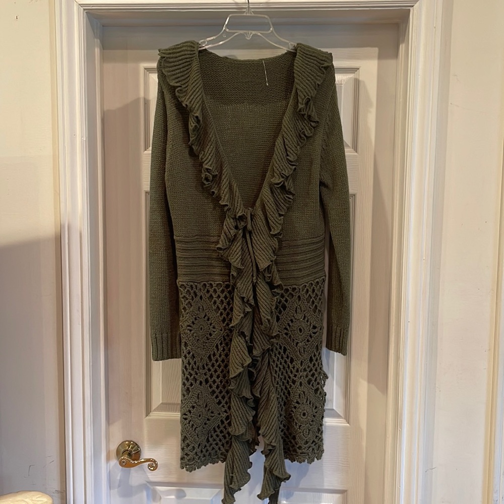 Long sweater cardigan